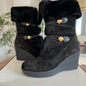 Coach Gena Boots Size 9 Black Suede
